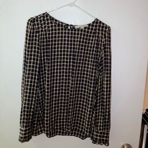 Loft Plaid Blouse